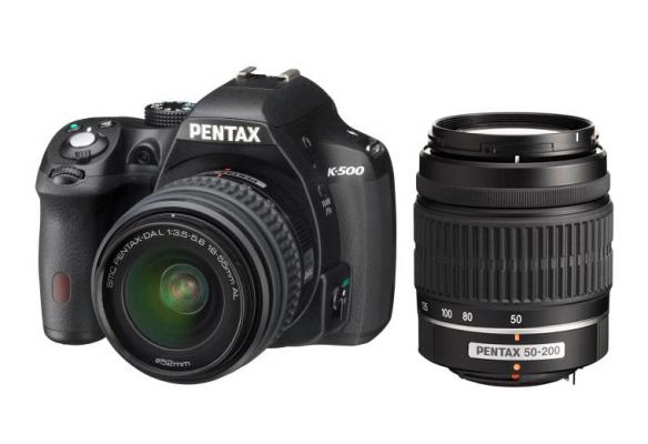 Фотоапарат Pentax K-500 Kit +( DAL 18-55mm f/3.5-5.6 )+(DAL 50-200mm f/4-5.6 ) Black