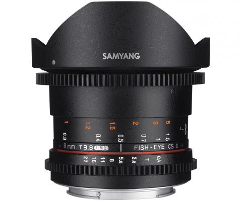 Обектив Samyang 8mm T3.8 VDSLR Fisheye CS II Canon