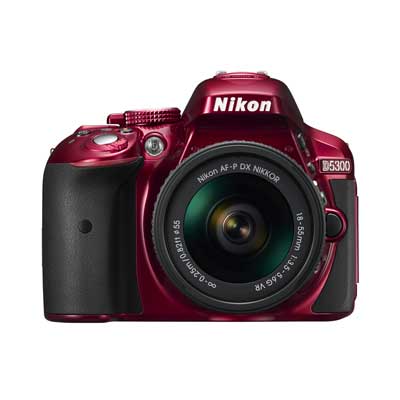 Фотоапарат Nikon D5300 Red тяло + Обектив Nikon AF-P DX Nikkor 18-55mm f/3.5-5.6G VR