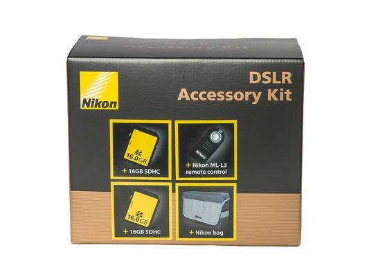  Комплект Nikon DSLR Accessory Kit (2x16GB SDHC карта памет, Дистанционен спусък Nikon ML-L3, Чанта Nikon)