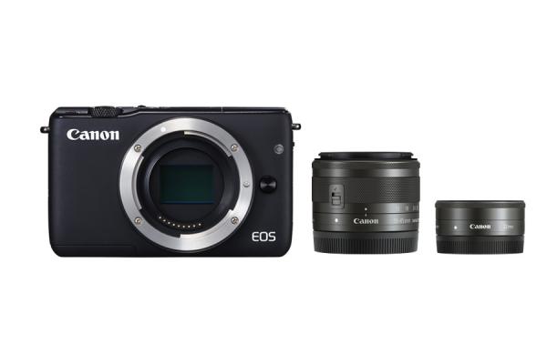 Фотоапарат Canon EOS M10 Black тяло + Oбектив Canon EF-M 15-45mm f/3.5-6.3 IS STM + Обектив Canon EF-M 22mm f/2 STM
