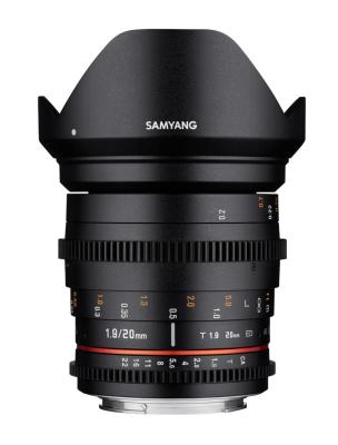 Обектив Samyang 20mm T1.9  VDSLR ED AS UMC за Canon