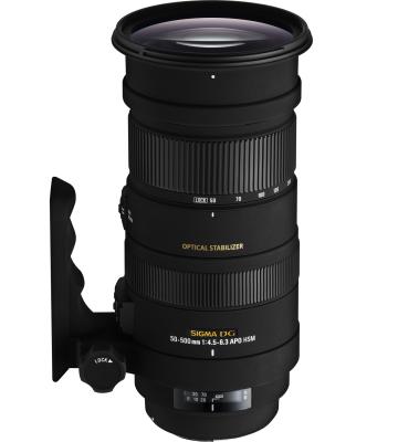 Обектив Sigma APO 50-500mm f/4.5-6.3 DG OS HSM за Pentax