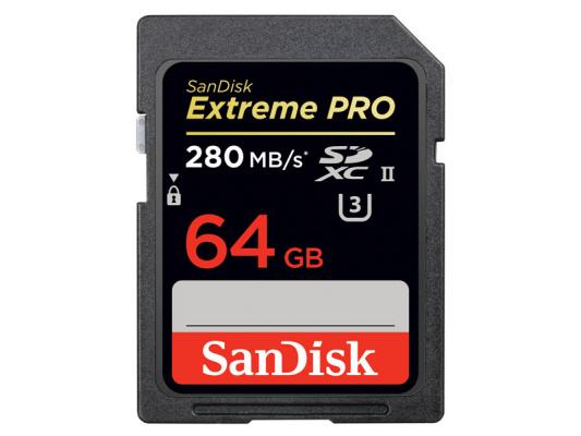 Памет SDXC SanDisk Extreme Pro 64GB (UHS-II)(280MBs)
