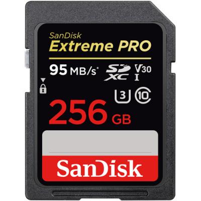 Памет SDXC SanDisk Extreme Pro 256GB C10 V30 U3 (95MB)