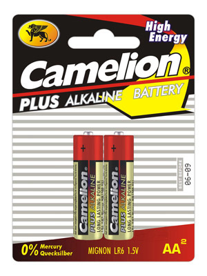 Алкални батерии AA Camelion Plus (LR06) 2бр