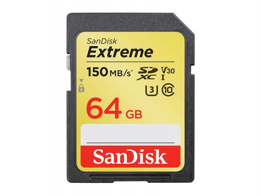 Памет SDXC SanDisk Extreme 64GB UHS-I U3 C10 V30 150MB/s