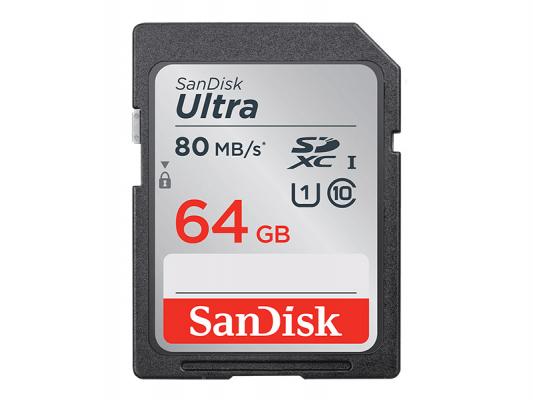 Памет SDXC SanDisk Ultra 64GB UHS-I U1 C10 80MB/s