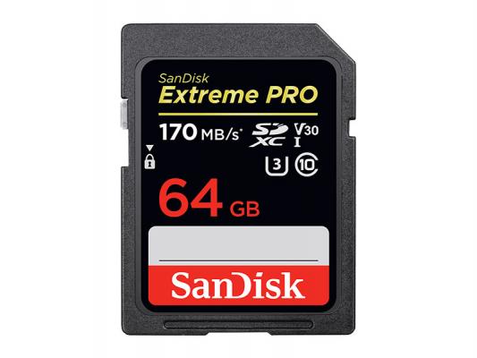 Памет SDXC SanDisk Extreme Pro 64GB UHS-I U3 C10 V30 170MB/s