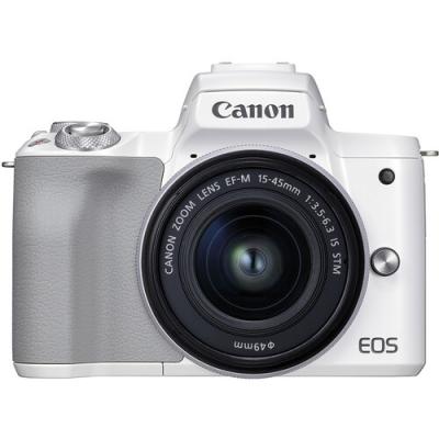  Фотоапарат Canon EOS M50 Mark II White Тяло + Обектив Canon EF-M 15-45mm f/3.5-6.3 IS STM