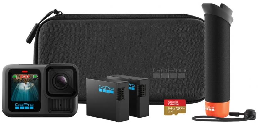 Екшън камера GoPro HERO 13 Black Accessory Bundle + Комплект за гръдно монтиране GoPro Chesty (Performance Chest Mount) 