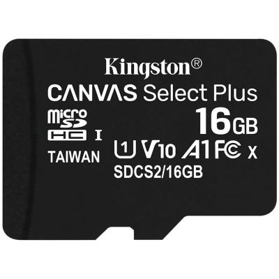 Карта памет Kingston Canvas Select Plus 16GB microSDHC Class10