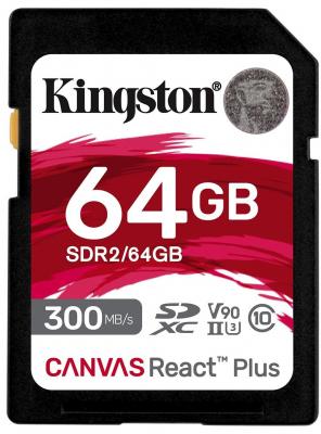 Карта памет Kingston Canvas React Plus V90 64GB SDXC Class 10