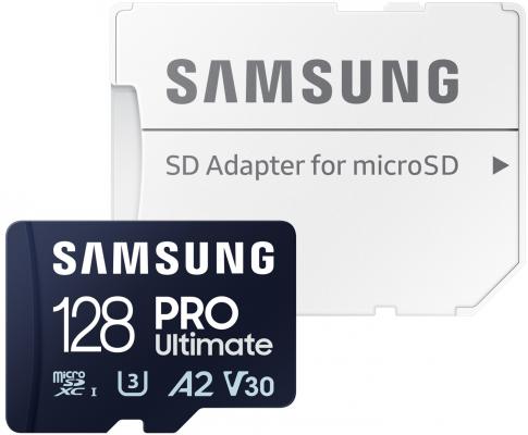 Карта памет Samsung PRO Ultimate 128GB microSDXC Class 10 + Адаптер