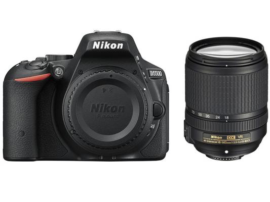 Фотоапарат Nikon D5500 Black тяло + Обектив Nikon AF-S DX Nikkor 18-140mm f/3.5-5.6G ED VR