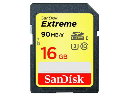 Памет SDHC SanDisk Extreme 16GB UHS-I (U3) 90MB/s  