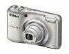 Фотоапарат Nikon Coolpix A10 Silver + 4GB SD карта + Зарядно усторйство GP + 2 бр. AA x 2100mAh батерии