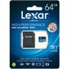 Памет microSDXC Lexar 64GB UHS-I (633x) + адаптер