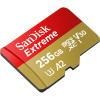 Карта памет SanDisk Extreme Micro SDXC 256GB Class10 V30 U3 А2 + SD адаптер