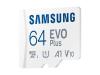 Карта памет Samsung - EVO Plus, 64GB, microSDXC, Class10 + адаптер