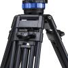 Видео статив Benro A573T Dual Tube AL + S6Pro 75-158 cm (черен)