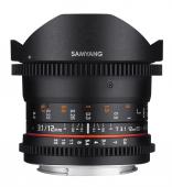 Обектив Samyang 12mm T3.1 VDSLR ED AS NCS Fish-Eye за Canon