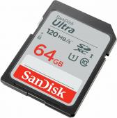 Памет SDHC SanDisk Ultra 64GB (120MB/s)