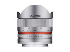 Обектив Samyang 8mm f2.8 UMC Fish-Eye II за Fujifilm X (Сребрист)