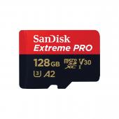 Памет microSDXC SanDisk Extreme PRO 128GB 200MB/s V30 A2 + SD Adapter