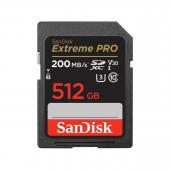 Памет SDXC SanDisk Extreme Pro 512GB UHS-I U3 C10 V30 200MB/s