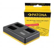 Тройно зарядно устройство Patona за Li-Ion батерия Sony NP-FW50 USB Type C