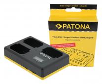 Тройно зарядно устройство Patona за Li-Ion батерия Sony NP-FZ100 USB Type C