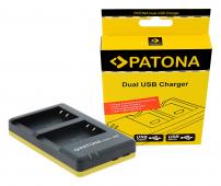 Двойно зарядно устройство Patona за Li-Ion батерия Panasonic DMW-BLC12 E USB-C