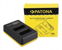Двойно зарядно устройство Patona за Li-Ion батерия Canon LP-E17 LCD
