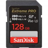Памет SDXC SanDisk Extreme Pro 128GB UHS-II U3 C10 280 MB/s