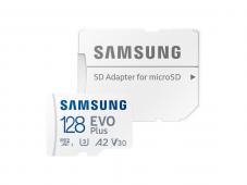 Карта памет Samsung - EVO Plus, 128GB, microSDXC, Class10 + адаптер