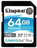 Карта памет Kingston Canvas Go! Plus 64GB SDXC Class 10