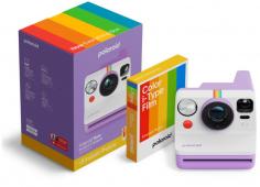 Моментален фотоапарат Polaroid Now Gen 3 (Purple) + Филм Color i-Type, 8 снимки