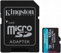 Карта памет Kingston Canvas Go! Plus Gen4 512GB microSD Class 10 + Адаптер