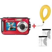 Компактен подводен фотоапарат AgfaPhoto Realishot WP8000 Bundle (червен)