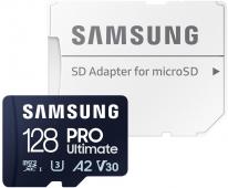 Карта памет Samsung PRO Ultimate 128GB microSDXC Class 10 + Адаптер