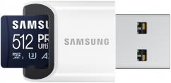 Карта памет Samsung PRO Ultimate 512GB (2023) microSDXC Class 10 + USB 3.0 четец