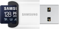 Карта памет Samsung PRO Ultimate 128GB (2023) microSDXC Class 10 + USB 3.0 четец